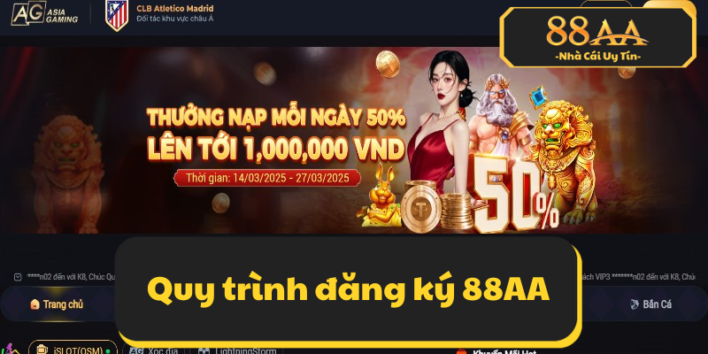 Điền thông tin đăng ký tài khoản 88AA theo hệ thống trang web yêu cầu